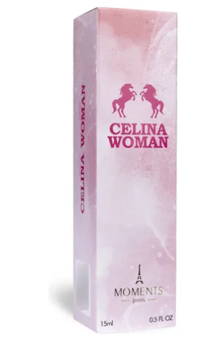 Perfume Feminino Celina Woman 15ml Moments Paris Excelente Fragrância Floral Frutado Dia Noite Bolsa Mulher