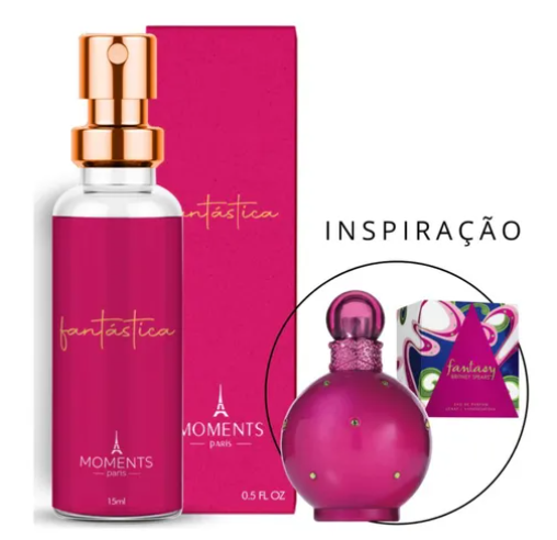 Perfume Feminino Fantástica 15ml De Bolso Doce Frutado Longa Duração Moments